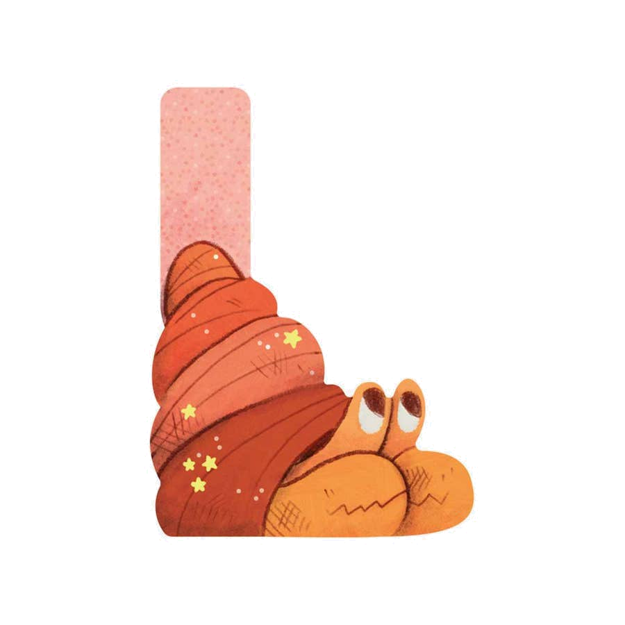 Wooden Letter L Pink