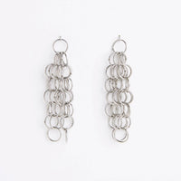 Les Basique XL Chainmail Earrings Silver