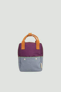 Kids Small Backpack - Purple Tights + Badminton Blue