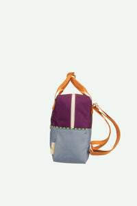 Kids Small Backpack - Purple Tights + Badminton Blue