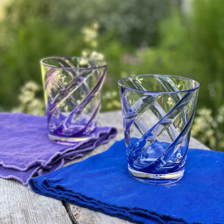 Resin Glass - Blue Swirl