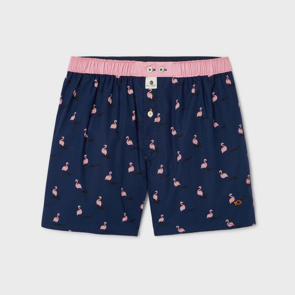 Cotton Boxer Shorts Flamingo