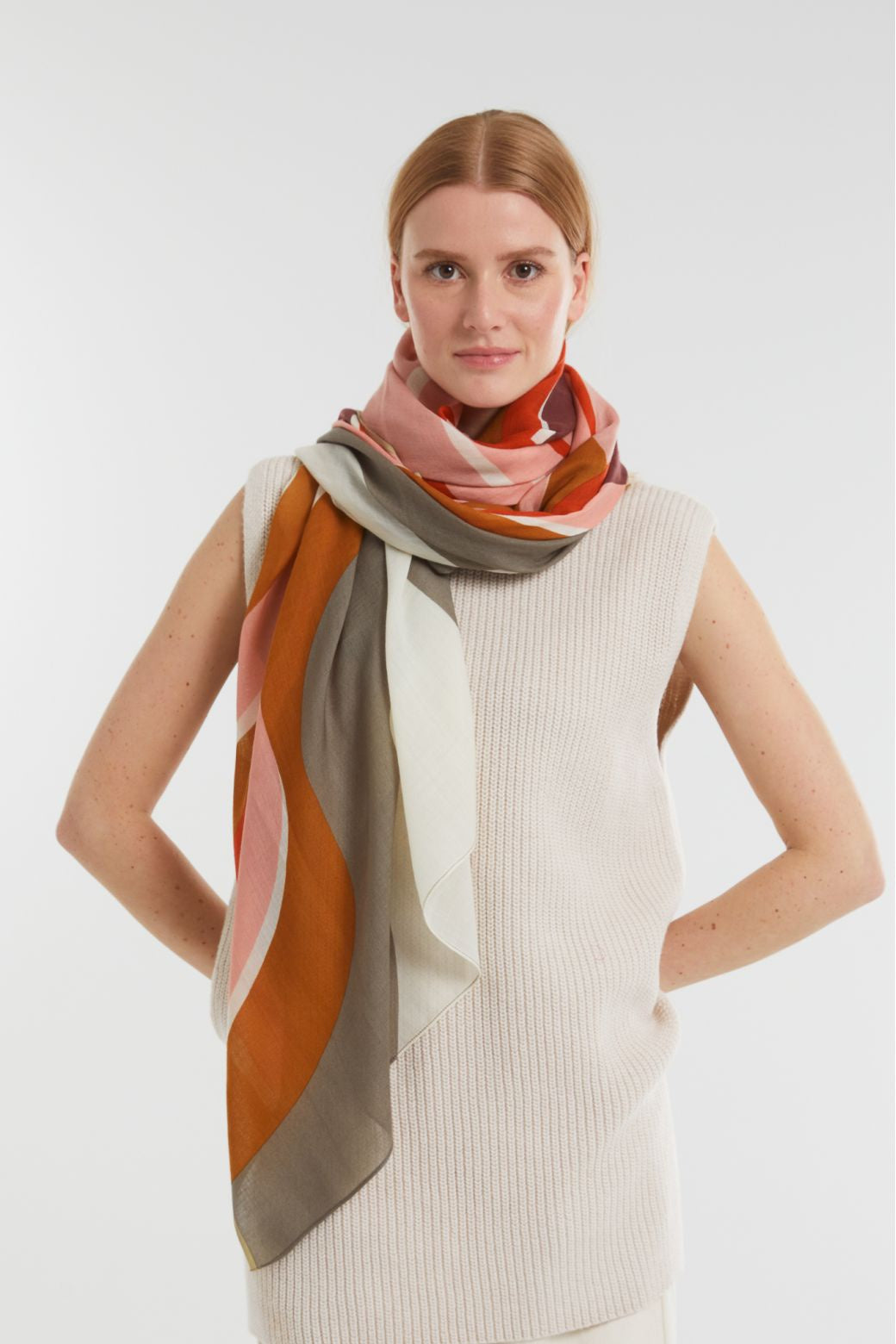 Orange Songe Scarf