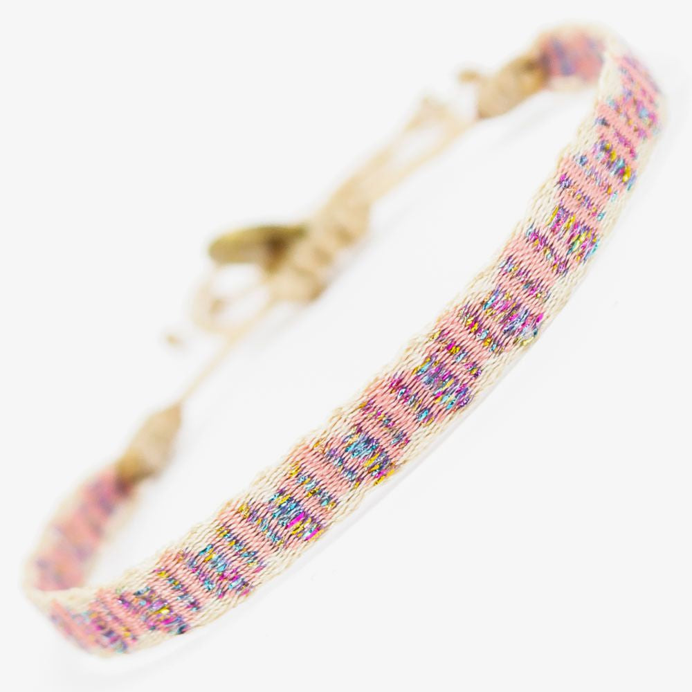 Argantina 120 Bracelet pink sparkle beige