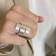 C Adjustable Ring - Silver