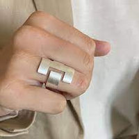 C Adjustable Ring - Silver