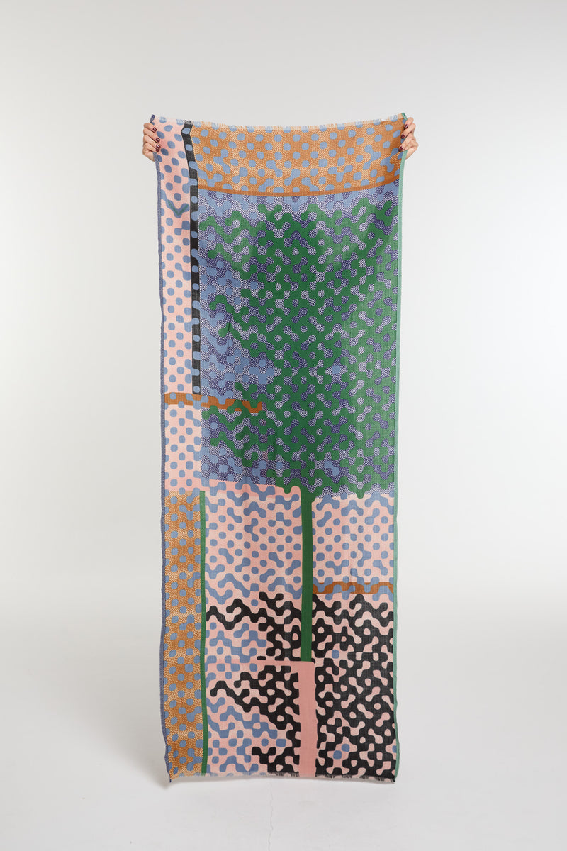 Green Brown Variation Scarf