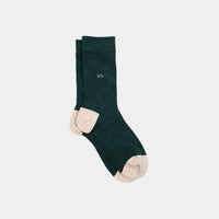 Plain Socks - Mottled Dark Green
