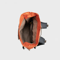 Rolltop Backpack Orange and Grey