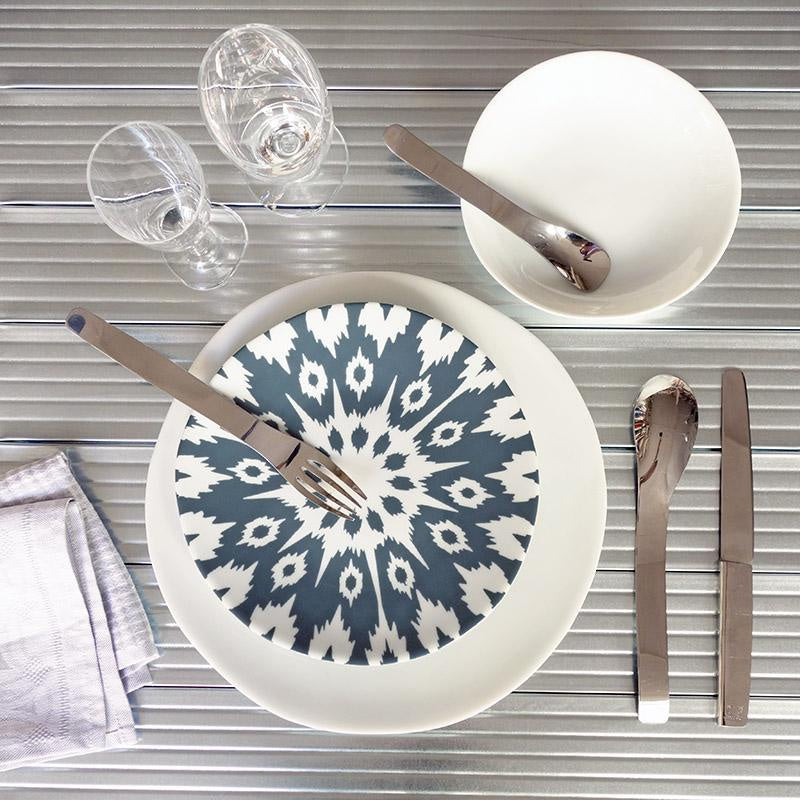 Tse Tse Tashkent Plate Blue Grey