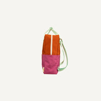 Kids Backpack Large - Gravel Orange + Rosette Pink