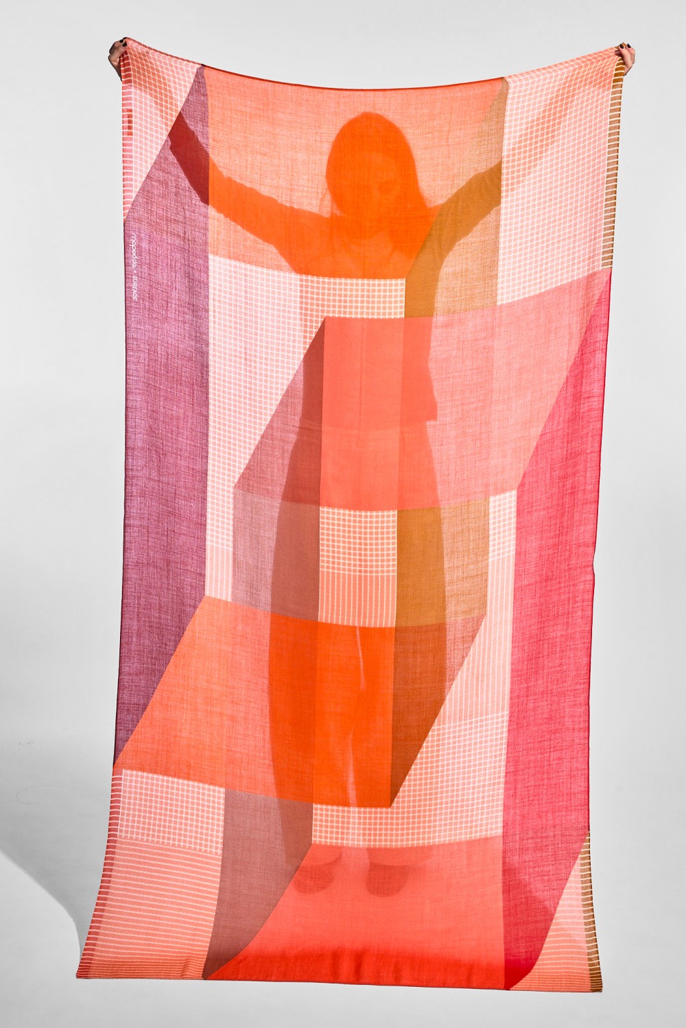 Vibrant Rose Wood Scarf