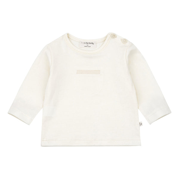 White top with shoulder buttons for baby
