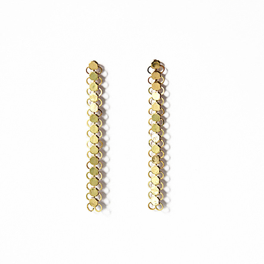 Louison Scale Earrings - Gold