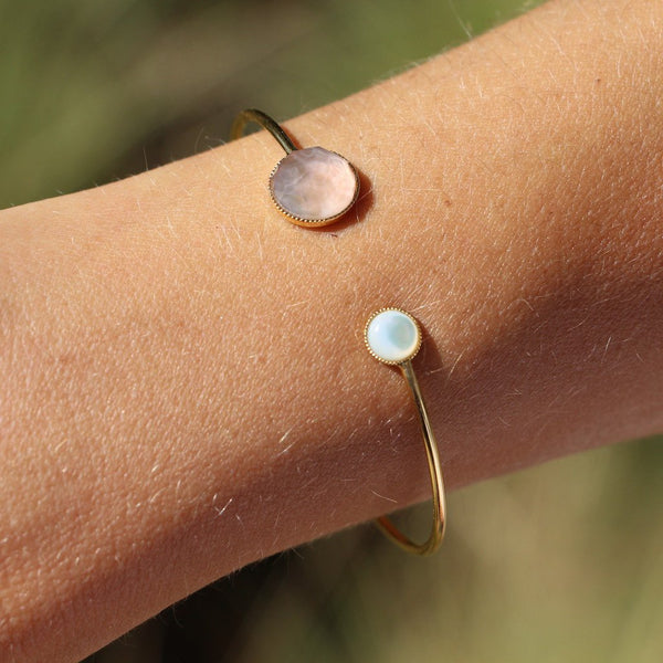 Pom Crystal Bracelet Nude