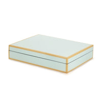 Duck Egg with Beige Trim Lacquer Boxes