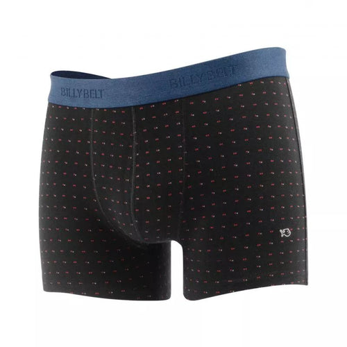 Organic Cotton Boxer Brief in Black Dot