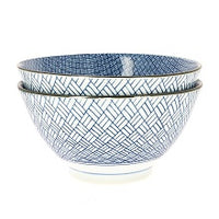 Japanese Ramen Bowl - Woven Pattern