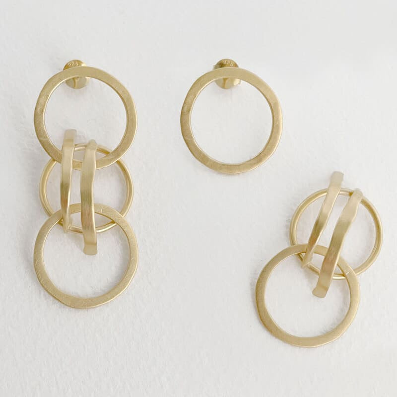 Day into Night Earrings Gold