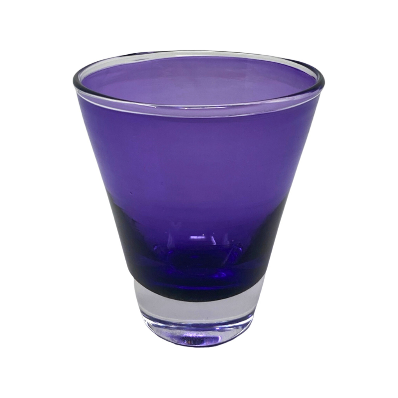Clear Conical Wine/ Water Tumbler - Purple