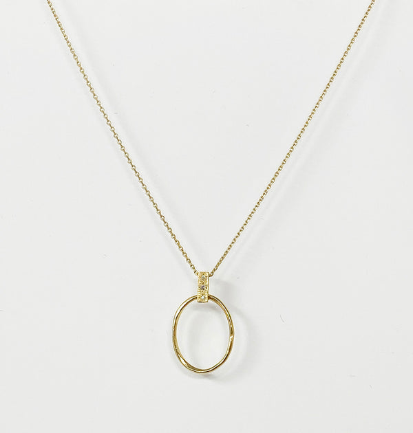 Hope  Medallion Deep Zirconium Necklace