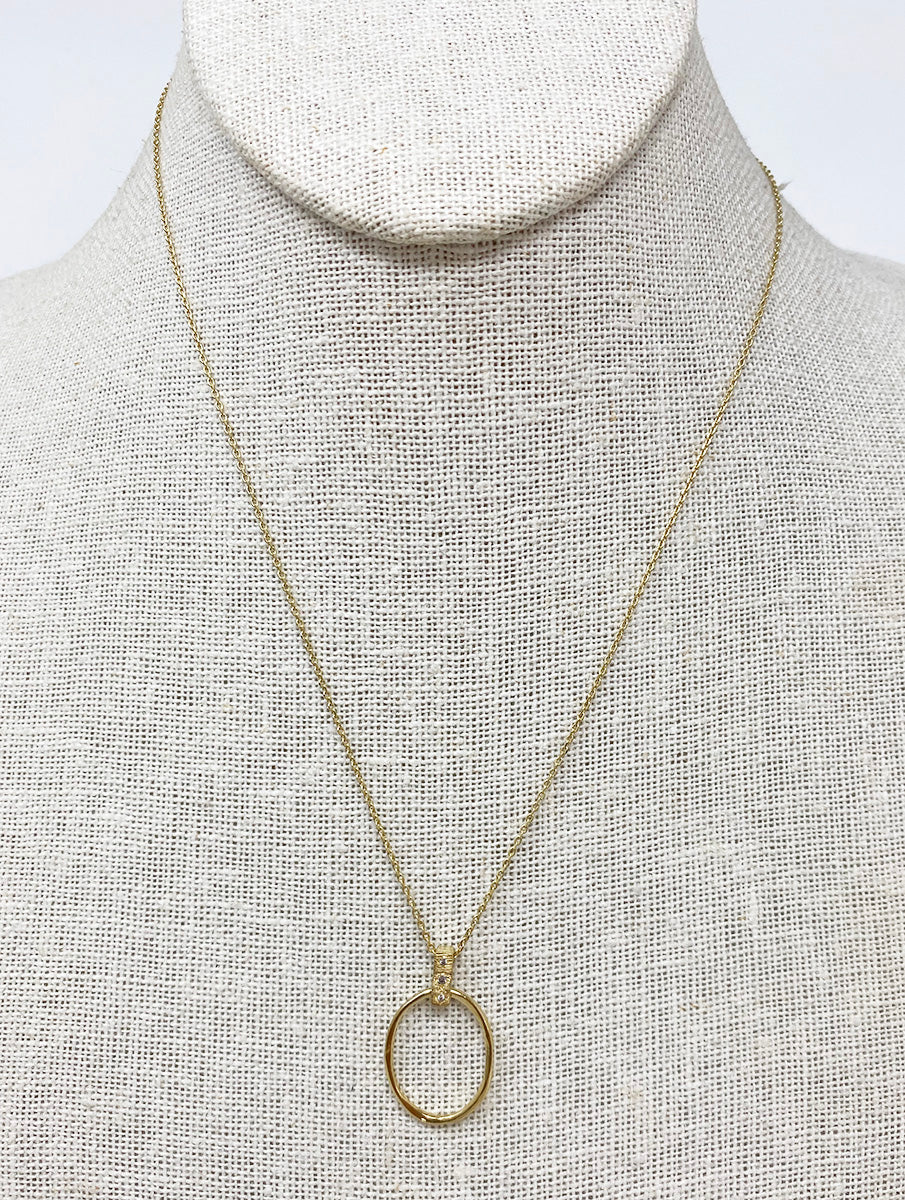 Hope  Medallion Deep Zirconium Necklace
