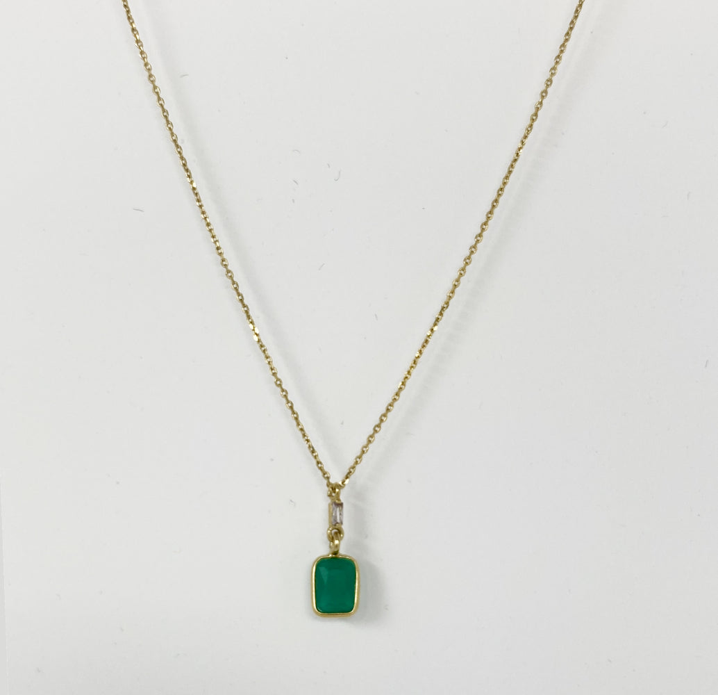 Terry Green Agate Necklace