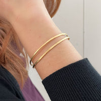 Kam Double Bangle Bracelet - Gold