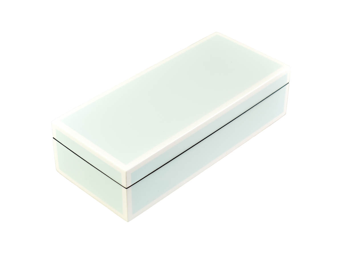 Duck Egg with White Trim Lacquer Boxes
