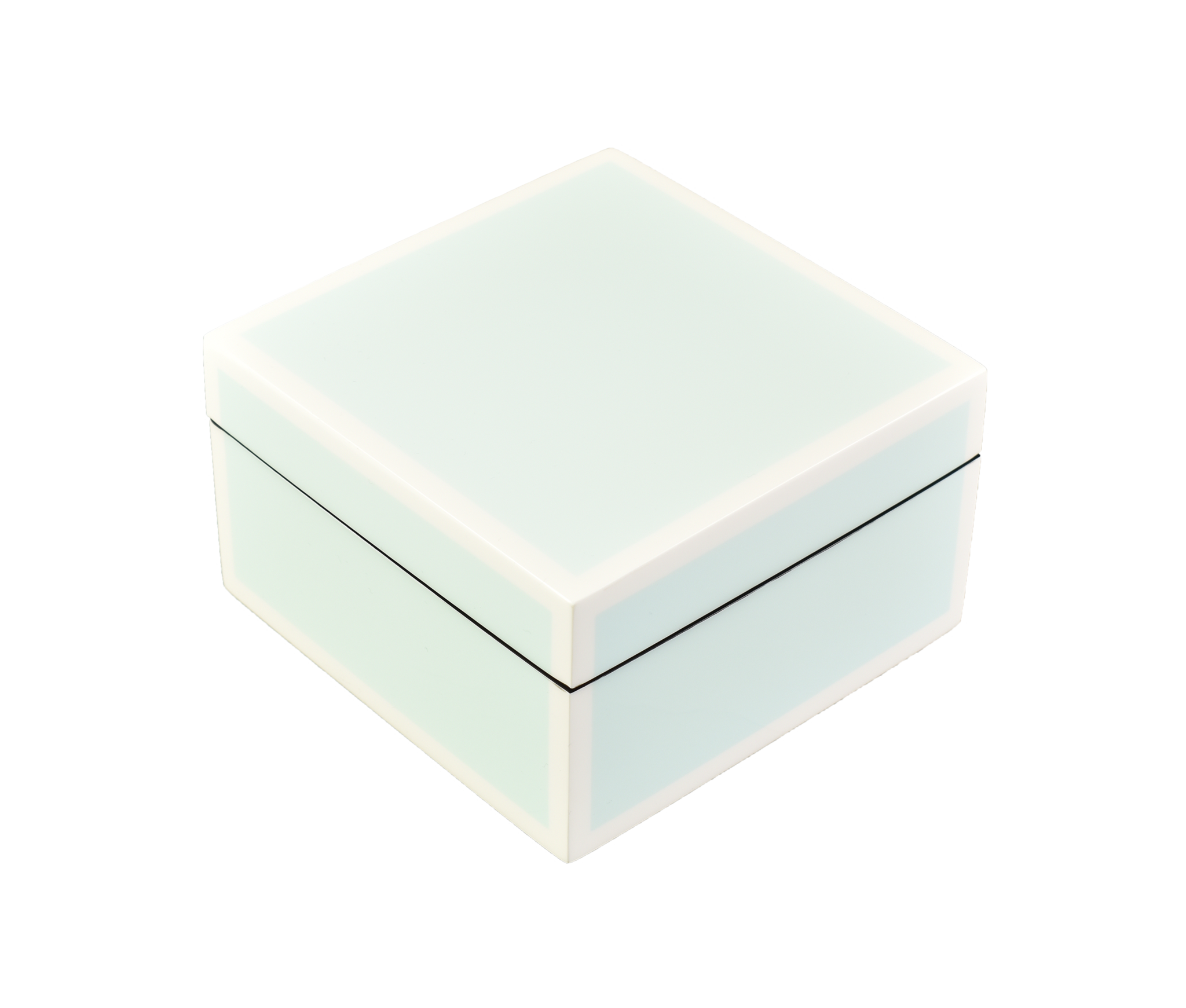 Duck Egg with White Trim Lacquer Boxes