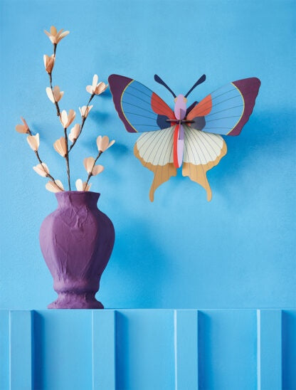 Plum Fringe Butterfly Wall Decoration