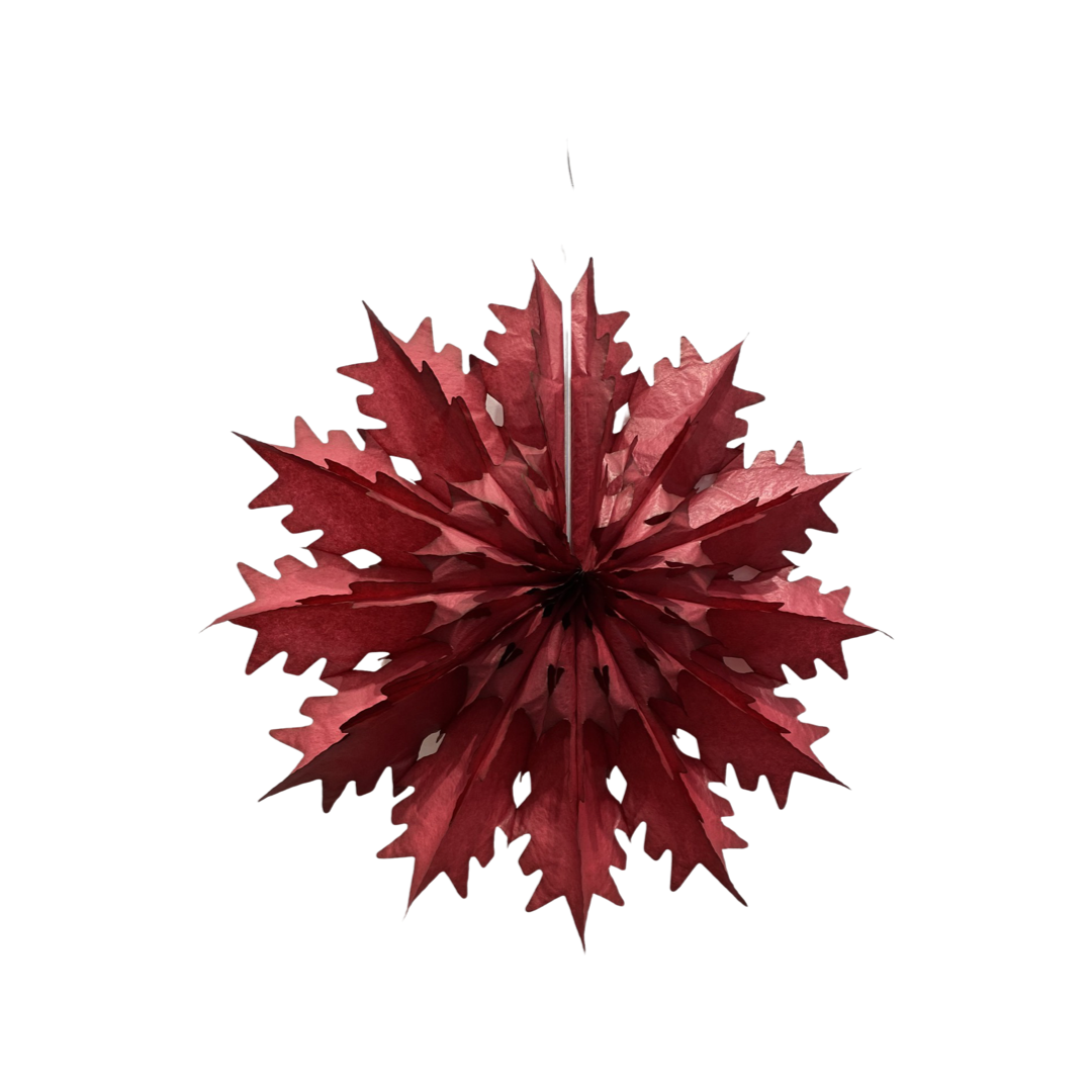 Small Snowflake Decoration - Burgundy