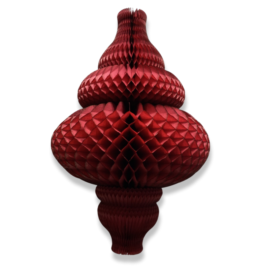 Large Lantern Decoration - Burgundy
