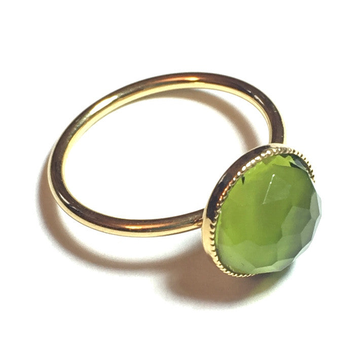 Pom Crystal Ring Olive