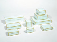 Duck Egg with Beige Trim Lacquer Boxes