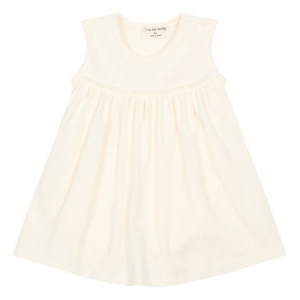 White long organic cotton baby dress