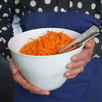 White Famished Large Salad Bowl