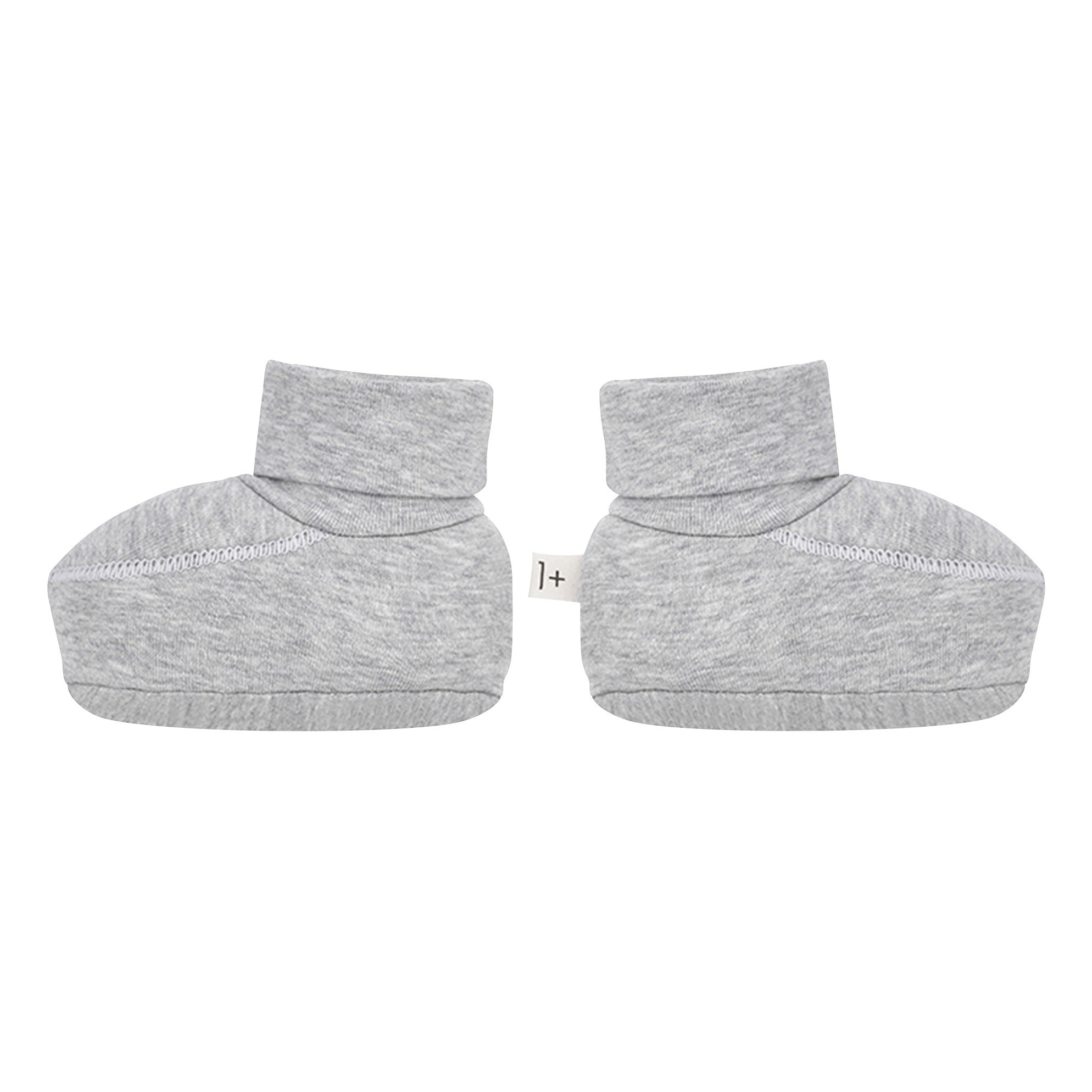 Grey baby booties organic cotton
